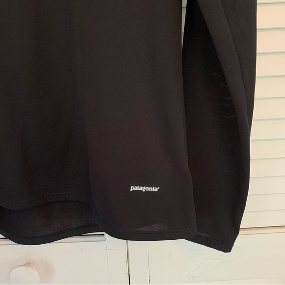 Patagonia Performance Baselayer Capilene Womens L Black Crew Neck Made In USA - Picture 4 of 9
